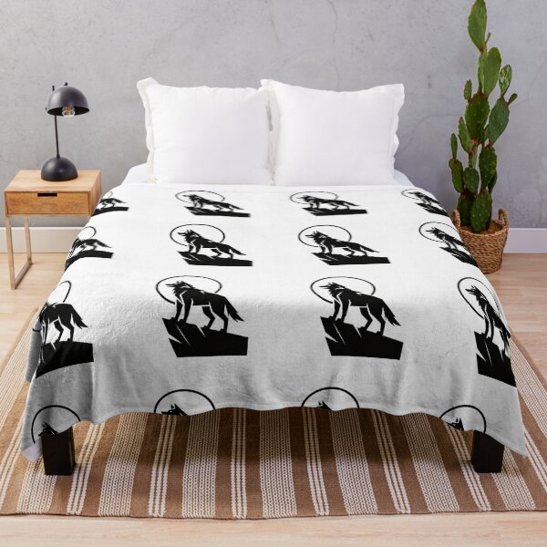 Item preview, wolf howling at a geometric moon designed and sold by sevenmountains.