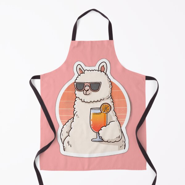 Item preview, Retro Sunset Alpaca with Spritz – Sunglasses Cocktail Sticker Style designed and sold by Beachy Beasts.