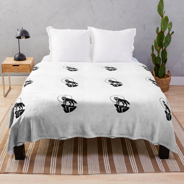 Item preview, wolf howling at a geometric moon designed and sold by sevenmountains.