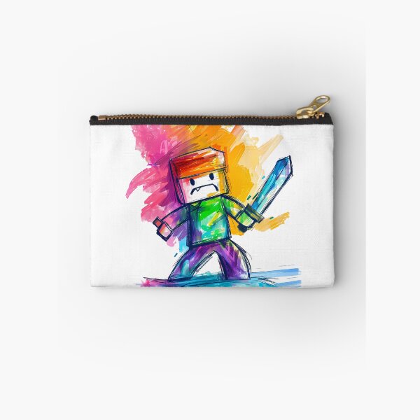 Item preview, Rainbow Rage Minecraft Steve - Explosive Blocky Art Print designed and sold by DesignArtist.ia.