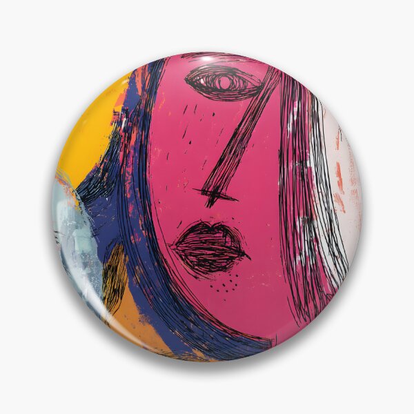 Item preview, Women's Day Vivid Abstract Faces with Bold Lines and Dynamic Contrasting Color Background designed and sold by OlfactoART Studio.