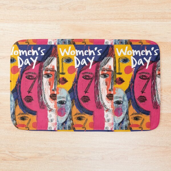 Item preview, Women's Day Vivid Abstract Faces with Bold Lines and Dynamic Contrasting Color Background designed and sold by OlfactoART Studio.