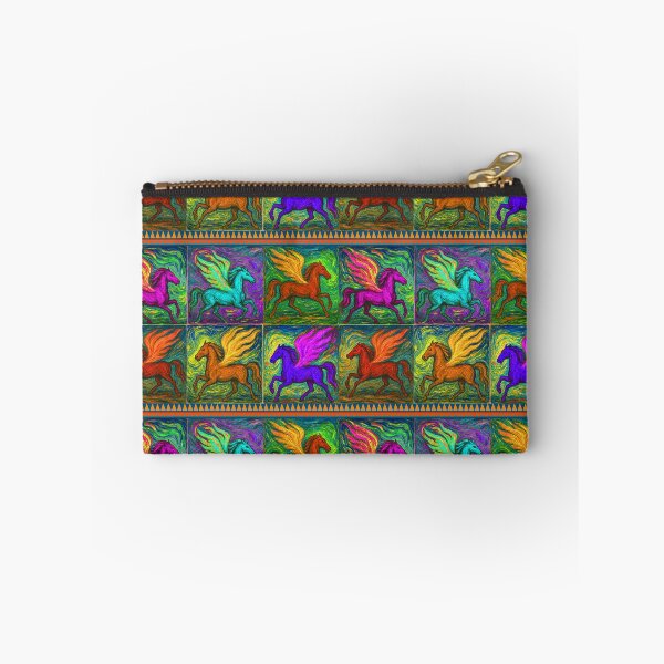 Item preview, Pegasus, colorful Fire Horse with wings  on fire, expressive pattern designed and sold by Mevissart.