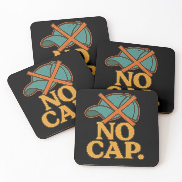 Item preview, No Cap – Slang Humor Quote – Minimalist GenZ/GenX Attitude Design designed and sold by TKOprintdesigns.