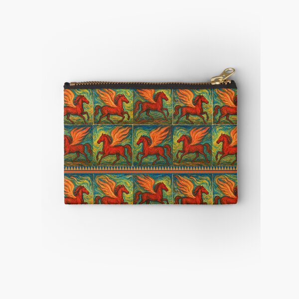 Item preview, Pegasus, Red Fire Horse with wings  on fire, expressive pattern designed and sold by Mevissart.