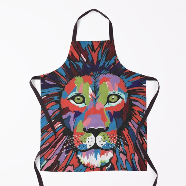 Item preview, Colorful Lion Face designed and sold by Sartoris Art.