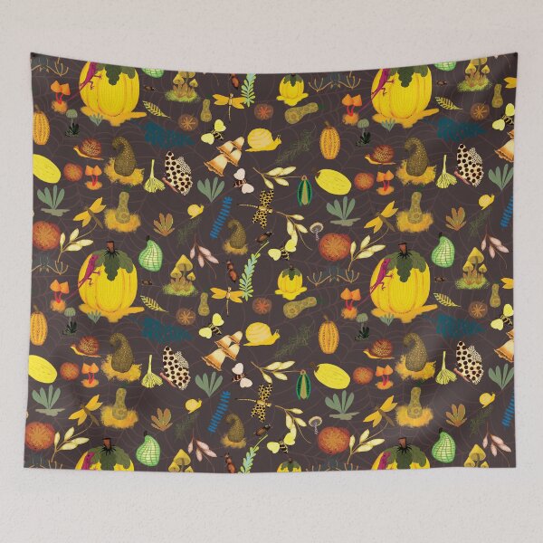 Item preview, Glowy Pumpkins, Bats, and Autumn Insects Puzzle designed and sold by phatlizzardart.