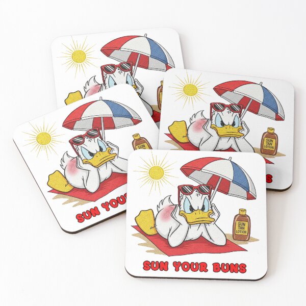 Item preview, Sun Your Buns Funny Duck Sunbathing Beach designed and sold by TeeARTHY.