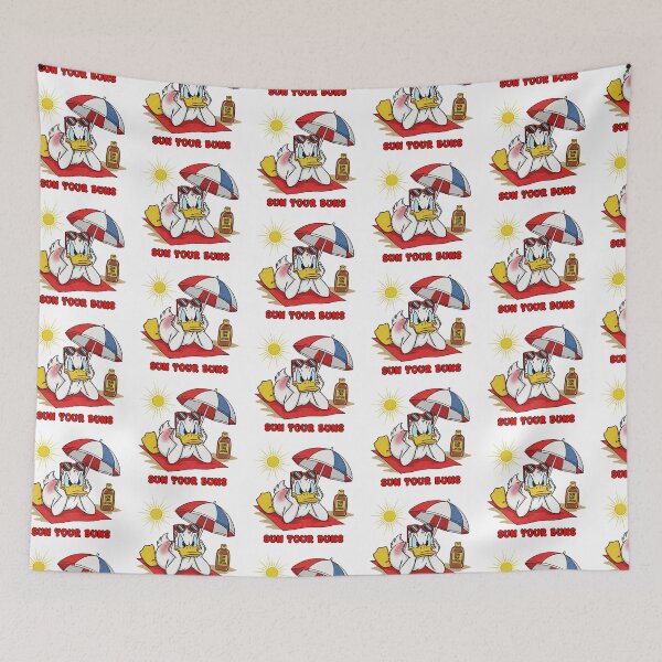 Item preview, Sun Your Buns Funny Duck Sunbathing Beach designed and sold by TeeARTHY.
