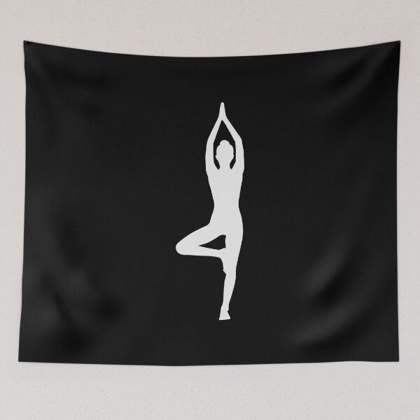 Item preview, Yoga Tree Pose Silhouette – Balance Motion Design designed and sold by BrushRushX.