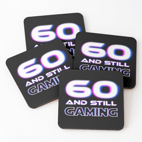 Item preview, 60 and Still Gaming Retro Neon Glitch Gamer Birthday designed and sold by LinaValearte.