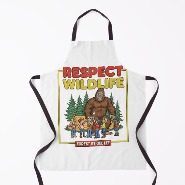 Item preview, Respect Wildlife Forest Etiquette Bigfoot Camping Scene designed and sold by TeeARTHY.