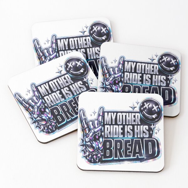 Item preview, Hilarious My Other Ride Is His Bread Funny Meme Vinyl Sticker designed and sold by ARTCREATESHOP.