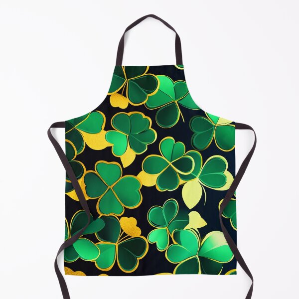 Item preview, St. Patrick's Day Green And Golden Elegant Shamrocks Pattern designed and sold by DEC02.