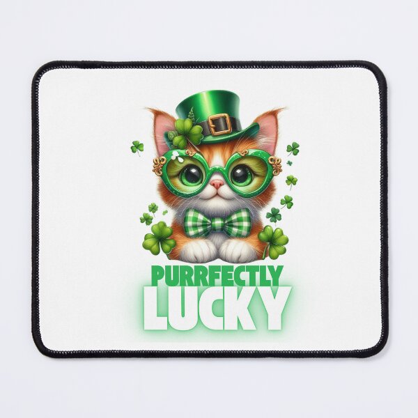 Item preview, Purrfectly Lucky Cat-St. Patrick's Day designed and sold by teesbymcab.