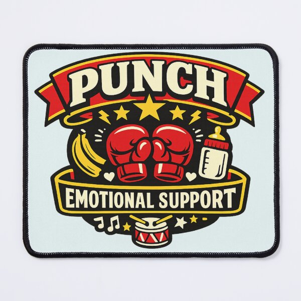 Item preview, Emotional Support Little Boxer Primate Badge Art designed and sold by axiksa10.