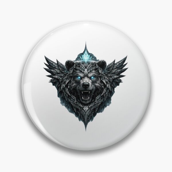 Item preview, Dark Nordic Bear Warrior Emblem designed and sold by HejStudio.