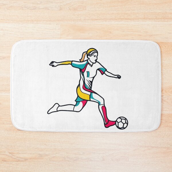 Item preview, woman playing soccer designed and sold by lapinu.