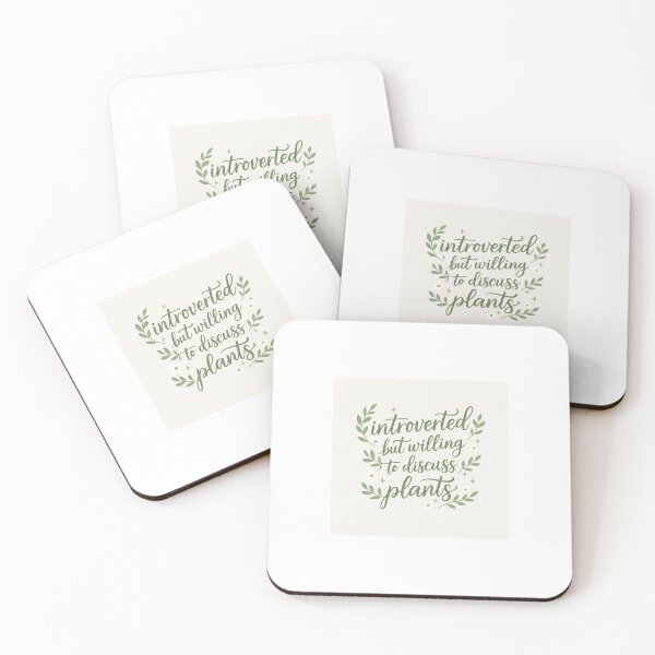 Item preview, Aesthetic quote "Introverted but willing to discuss plants" designed and sold by Leylasstore.