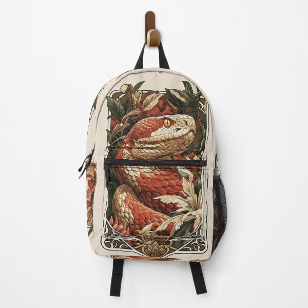 Item preview, Vintage Art Nouveau Snake & Floral Botanical Illustration designed and sold by Dimu Co..