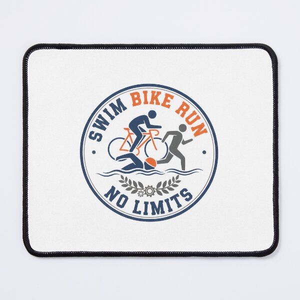 Item preview, Triathlon Swim Bike Run No Limits vintage emblem designed and sold by valezaziki.