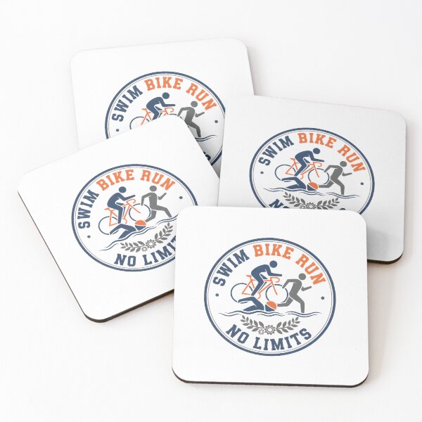 Item preview, Triathlon Swim Bike Run No Limits vintage emblem designed and sold by valezaziki.