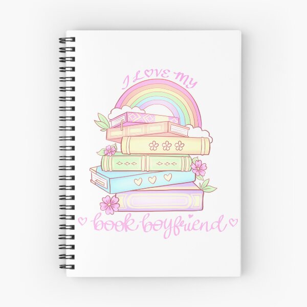 Item preview, I Love My Book Boyfriend Rainbow Book Stack designed and sold by MingmingDesigns.