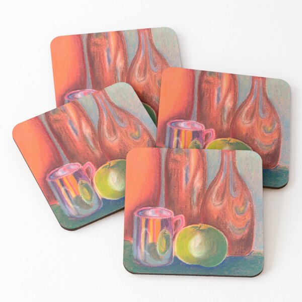 Item preview, Warm Still Life Bottles and Apple designed and sold by BetweenForms.
