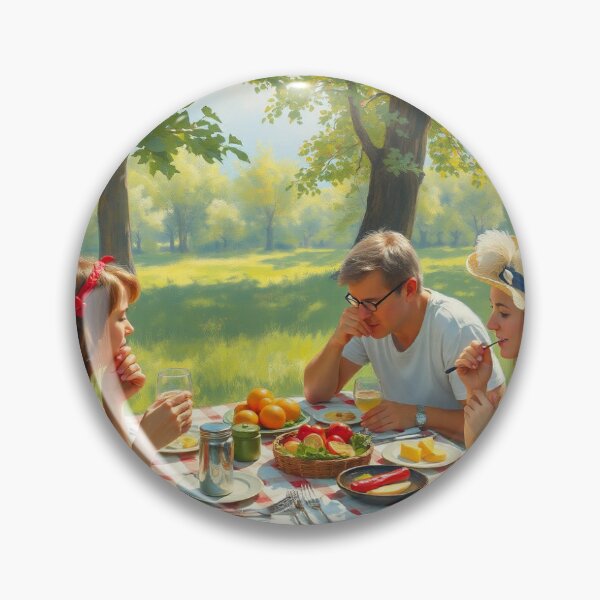 Item preview, People eating at a picnic  designed and sold by oldMastersofart.