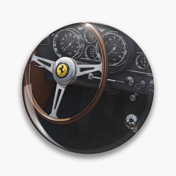 Item preview, Classic Ferrari Interior Vintage Cockpit Poster Automotive Art designed and sold by Motorline44.