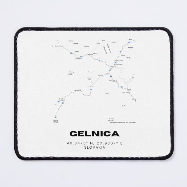 Item preview, Gelnica Slovakia Minimalist Map | Modern City Street Print designed and sold by RM-Journey.