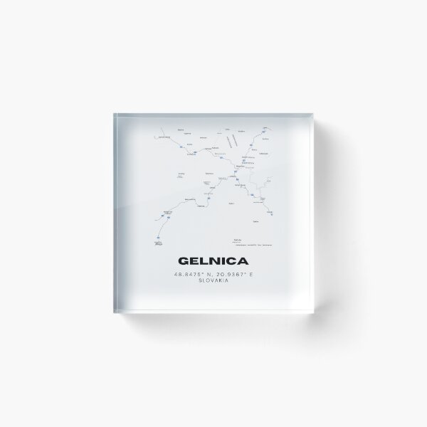 Item preview, Gelnica Slovakia Minimalist Map | Modern City Street Print designed and sold by RM-Journey.