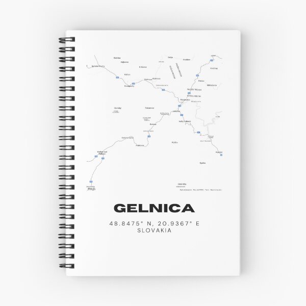 Item preview, Gelnica Slovakia Minimalist Map | Modern City Street Print designed and sold by RM-Journey.