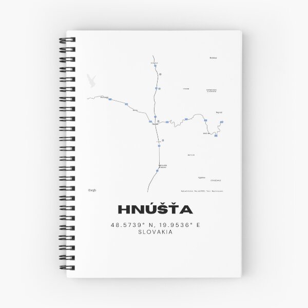 Item preview, Hnúšťa Slovakia Minimal Map Art | Modern Street Layout Design designed and sold by RM-Journey.