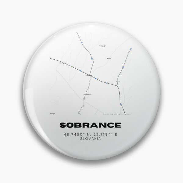 Item preview, Sobrance Slovakia Minimalist City Map | Black & White Print designed and sold by RM-Journey.