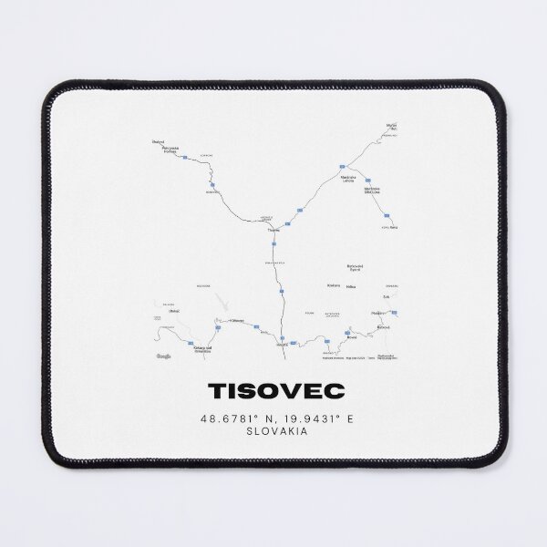 Item preview, Tisovec Slovakia Minimal Map | Modern City Street Art designed and sold by RM-Journey.