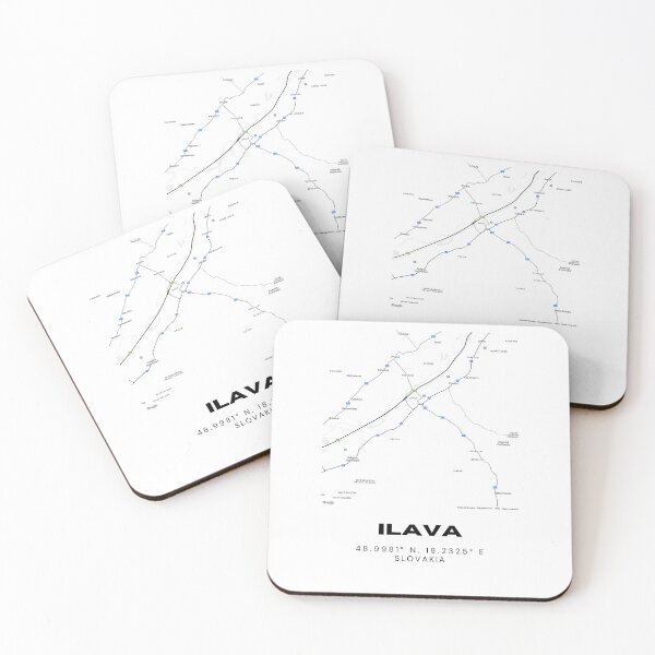 Item preview, Ilava Slovakia Minimalist Map | Contemporary City Layout Print designed and sold by RM-Journey.