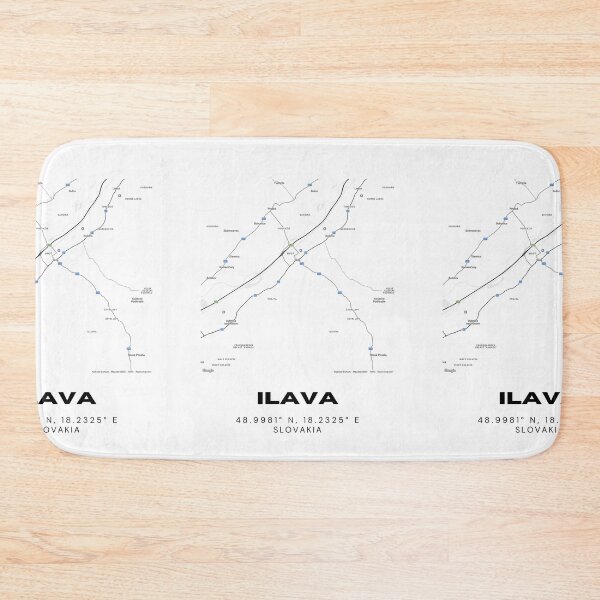 Item preview, Ilava Slovakia Minimalist Map | Contemporary City Layout Print designed and sold by RM-Journey.