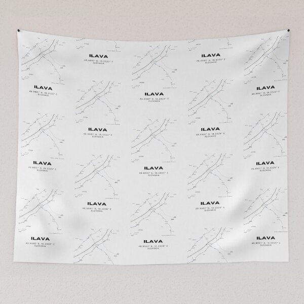 Item preview, Ilava Slovakia Minimalist Map | Contemporary City Layout Print designed and sold by RM-Journey.