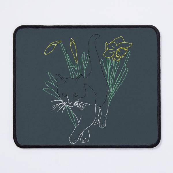 Item preview, Cat among daffodils at night designed and sold by IsabelQuincoces.