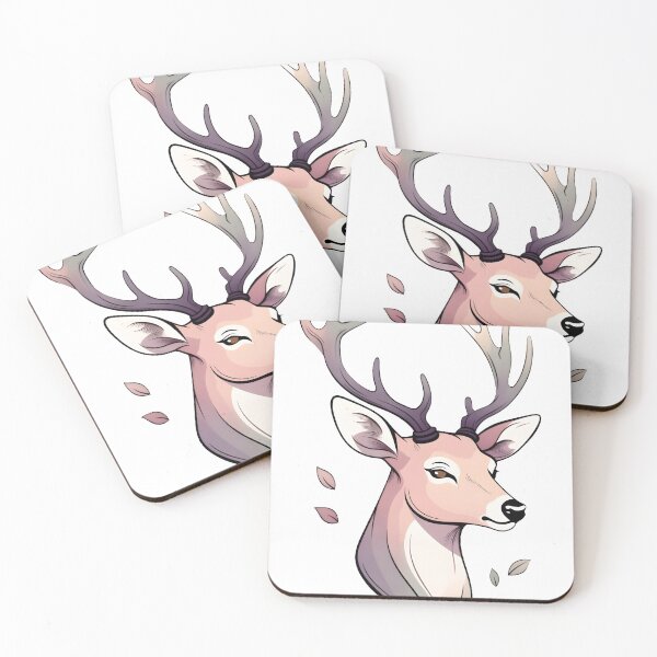 Item preview, Pastel deer head illustration  designed and sold by Kivelo.