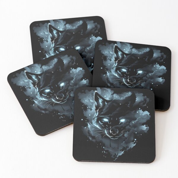 Item preview, Midnight Smoke Wolf – Neon Ice Eyes Anime Portrait designed and sold by NeonHorizon Studio.