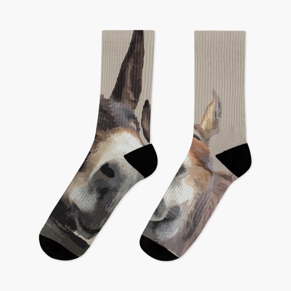 Item preview, Close‑Up Donkey Duo Farm Illustration designed and sold by Arturo Daniel Garcia Palomo.