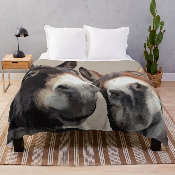 Item preview, Close‑Up Donkey Duo Farm Illustration designed and sold by Arturo Daniel Garcia Palomo.