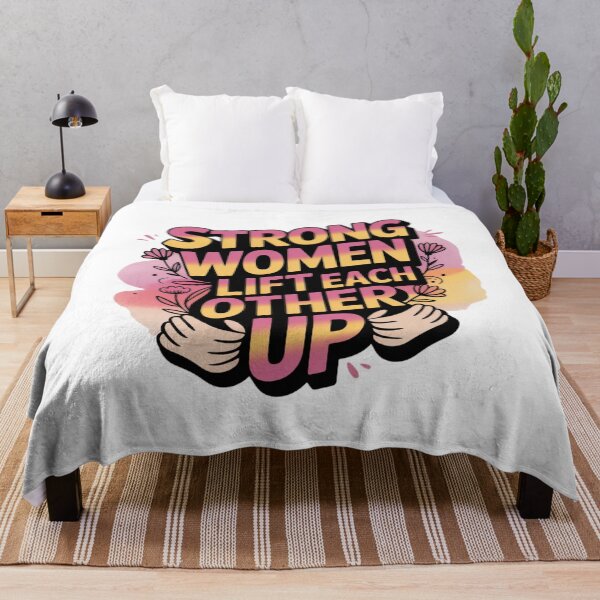 Item preview, Strong Women Lift Each Other Up – Feminist Empowerment Typography Design designed and sold by HubCreates.
