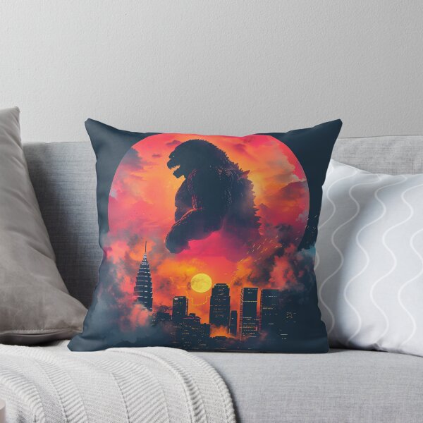 Item preview, Crimson Kaiju Over Neon City – Anime Skyline Apocalypse designed and sold by NeonHorizon Studio.