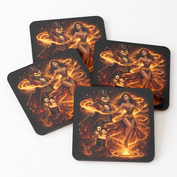 Item preview, Headless Horseman Fire Illusionist – Magic Show Fantasy Halloween Art designed and sold by TheHorsemanRidesAgain.