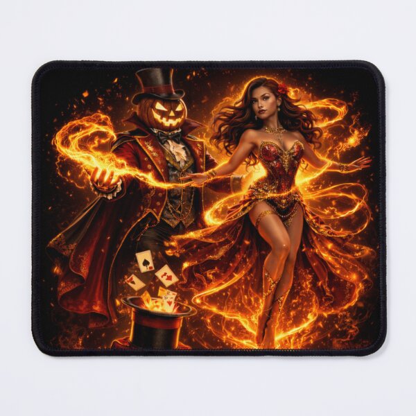 Item preview, Headless Horseman Fire Illusionist – Magic Show Fantasy Halloween Art designed and sold by TheHorsemanRidesAgain.