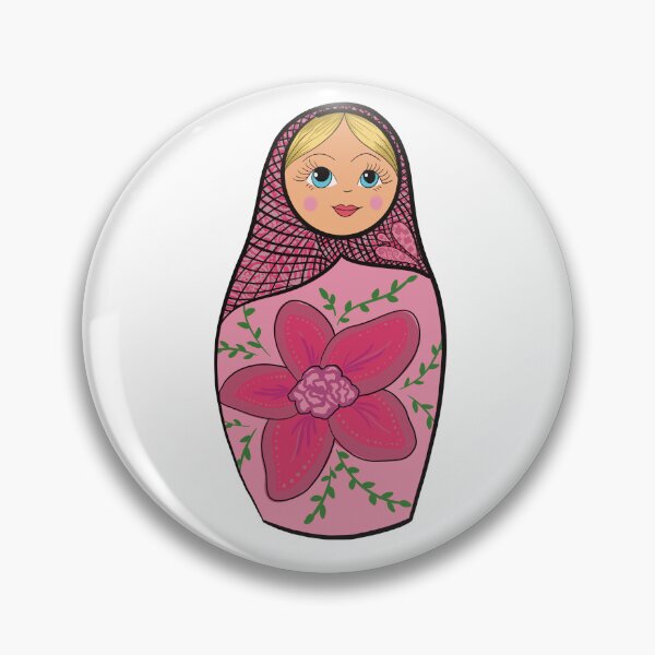 Item preview, Cute Matryoshka Doll Sticker – Colorful Russian Nesting Doll Folk Art Vinyl Decal designed and sold by AlyonaCo.