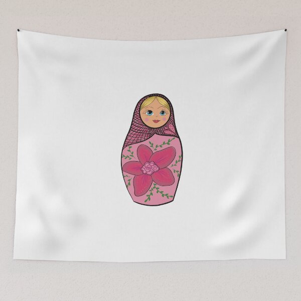 Item preview, Cute Matryoshka Doll Sticker – Colorful Russian Nesting Doll Folk Art Vinyl Decal designed and sold by AlyonaCo.